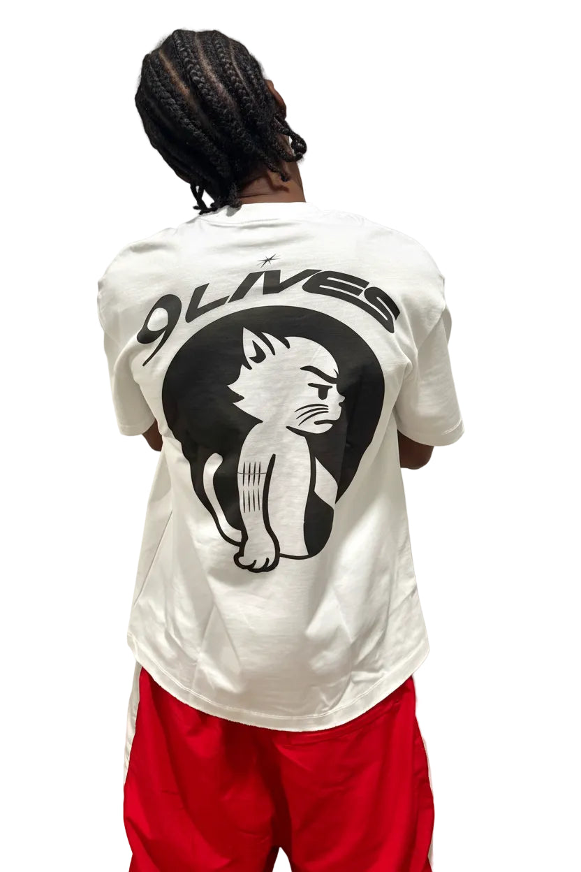 White 9lives Tee