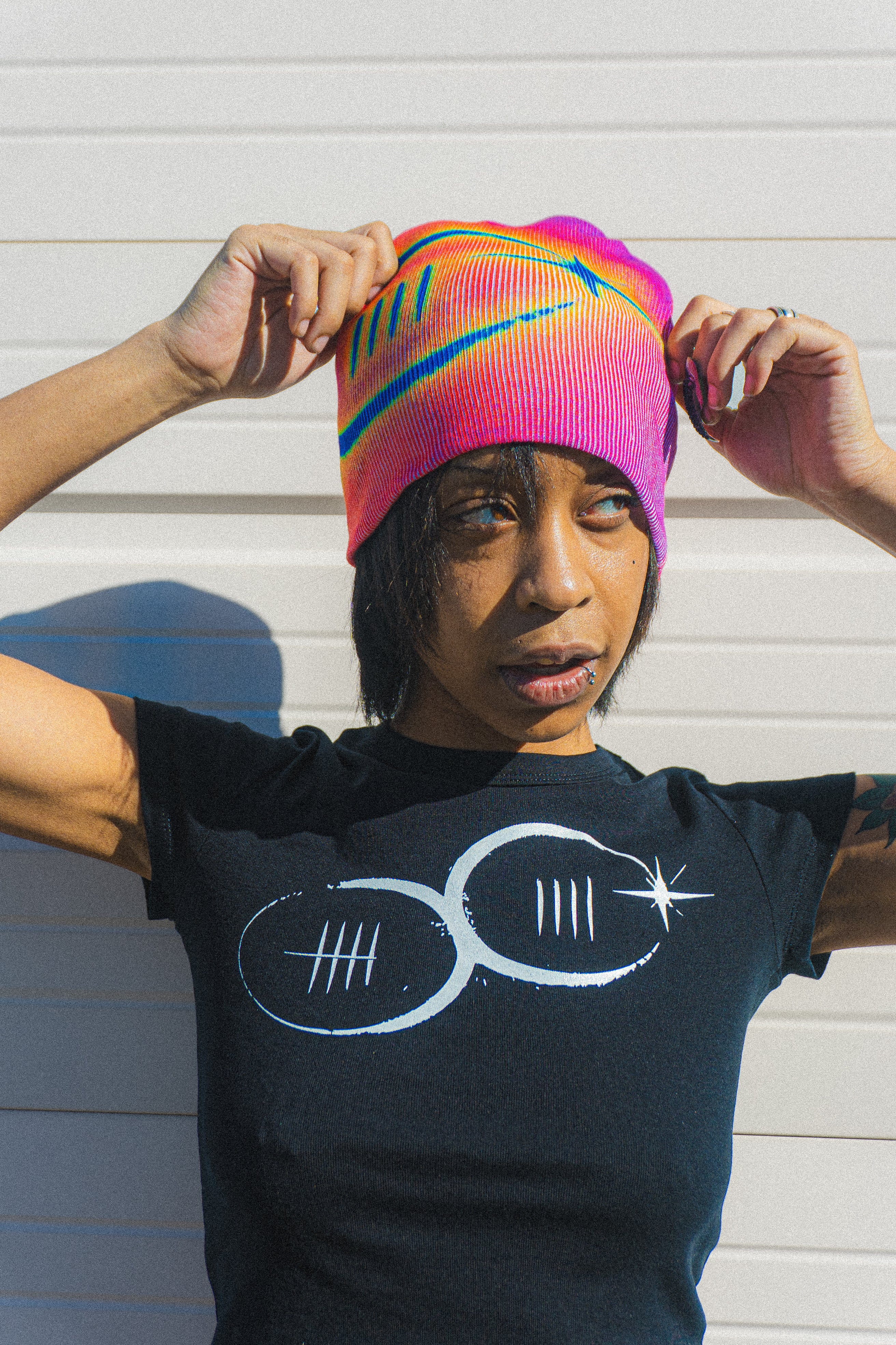 Black 9lives Crop Tee